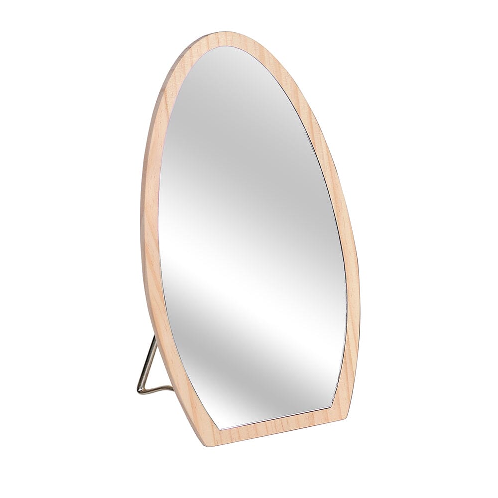Natural Wooden Frame Counter Mirror - Large