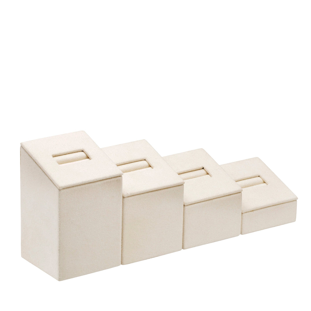 Suede Set of 4 Ring Slot Stands Allurepack