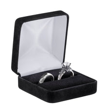 Velveteen Double Ring Box, Echelon Collection Ring allurepack