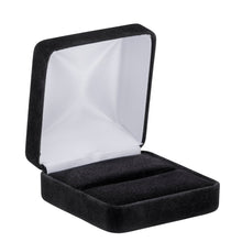 Velveteen Double Ring Box, Echelon Collection Ring EC12-BK Black 12 allurepack
