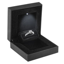 Black LED Slim Engagement Proposal Ring Box Fiancé Allurepack