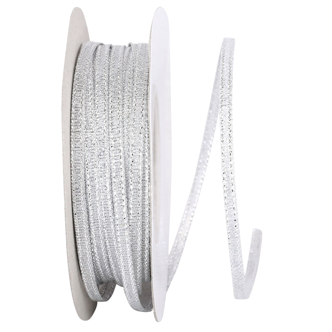 Holiday Woven Shimmer Ribbon - Silver Holiday Ribbon Allurepack