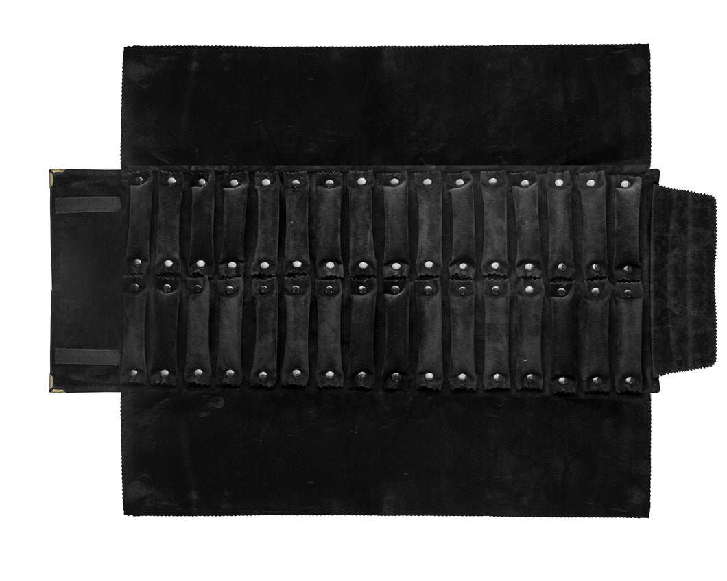 Jewelry Roll for Rings (32 Tubes) Jewelry Roll JR1032-BK black allurepack