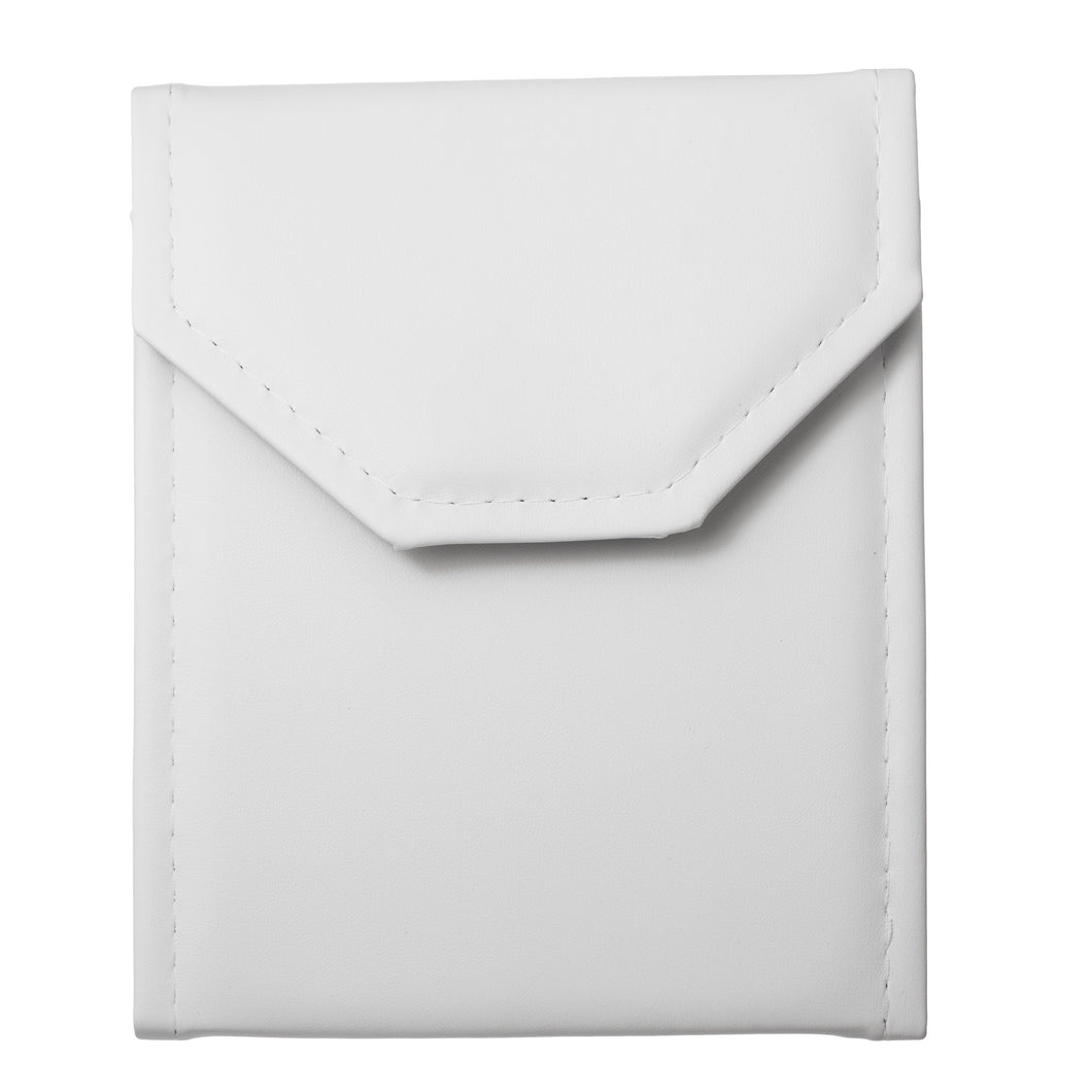 Large Leatherette Pearl Folder folder FL12-WT/WT White 12 allurepack