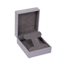 Linen Weave T-Bar Earring/Pendant Box, Woven Collection Pendant WO26-GR Grey 12 allurepack