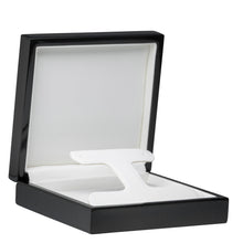 Luxury Wooden Lacquered Large T-Bar Earring Box, Imperial Collection Earring IM28-G-BK Black 12 allurepack