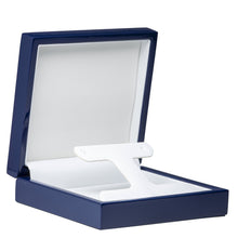 Luxury Wooden Lacquered Large T-Bar Earring Box, Imperial Collection Earring IM28-G-BL Blue 12 allurepack