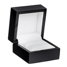 Luxury Wooden Lacquered Ring Box, Imperial Collection ring IM10-BK Black 12 allurepack