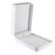 Soft Leatherette Pendant/Necklace Bar Box, Classic Collection CLASSIC CL85-WT White 12 allurepack