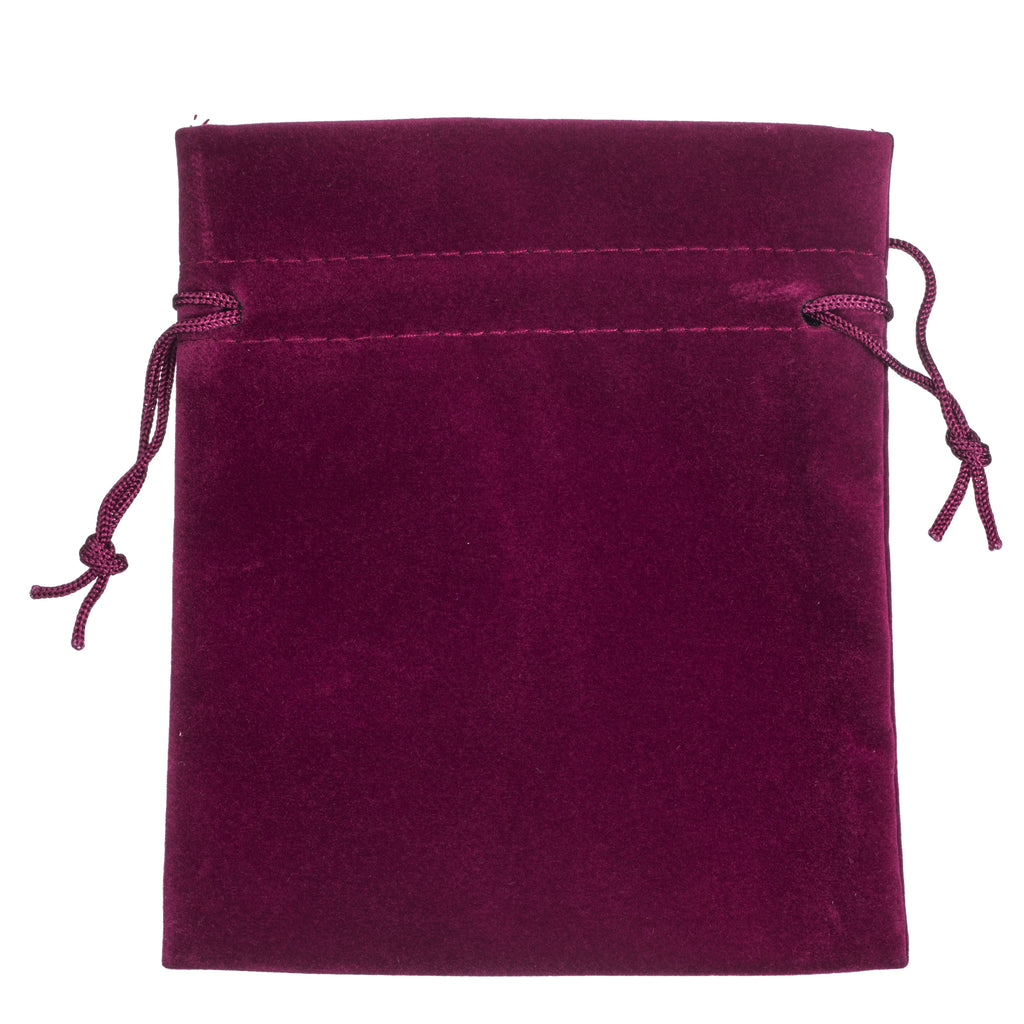 Large Drawstring Rectangular Velveteen Jewelry Pouches Wholesale