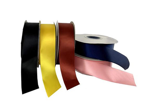 Deep Red Double Faced Satin Ribbon, 1-1/2x50 yards