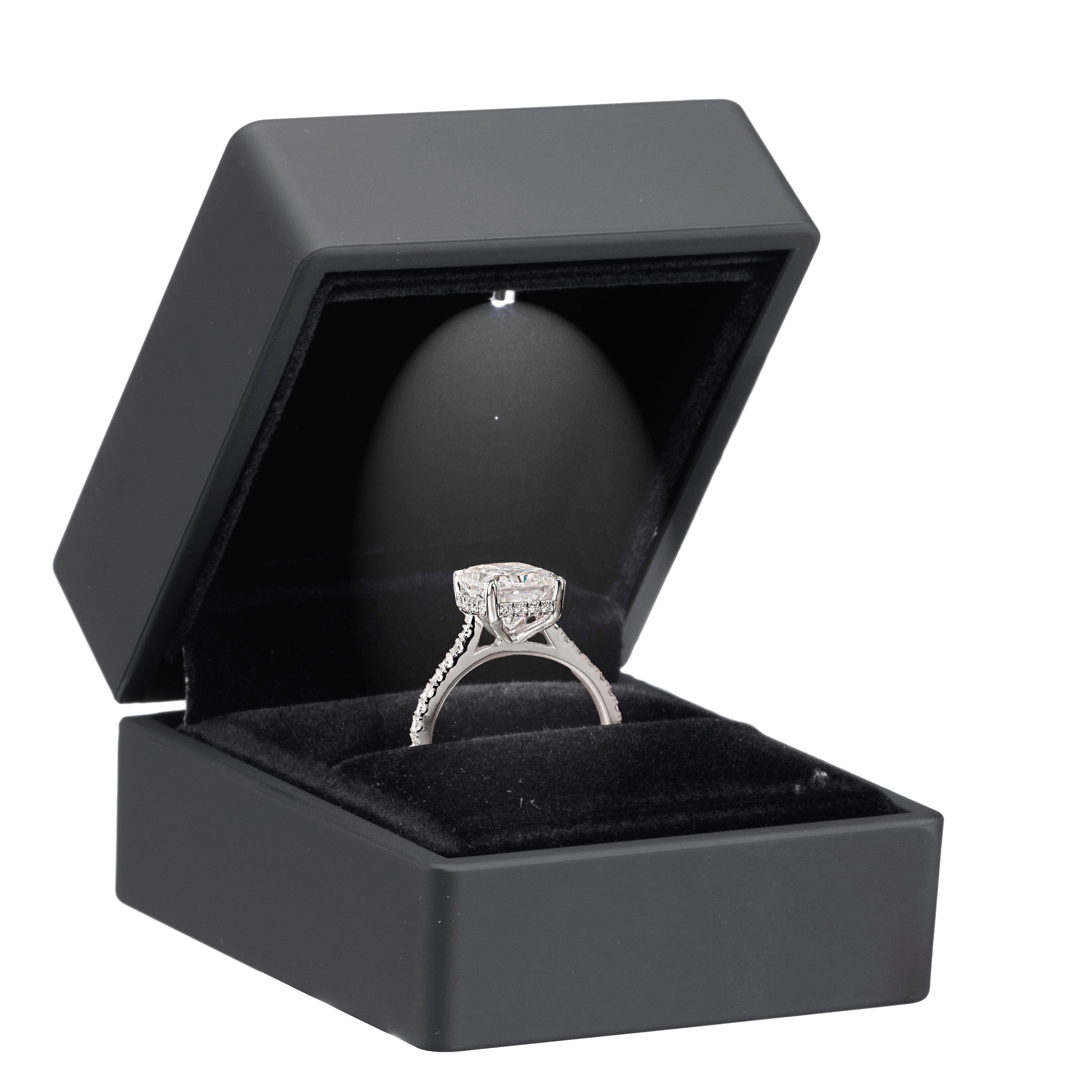 Led Rinng Box Black LED Light Ring Boxes | Ring Gift Box with Light | LED Collection