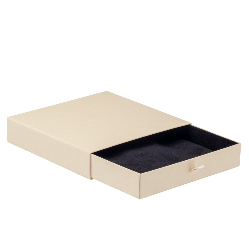 Cardboard Drawer Necklace Box, Sleek Collection Necklace SK80-NT Natural 12 Allurepack