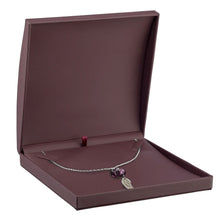 Dome Leatherette Necklace Box with outer Bow Box, Splendor Collection Necklace Allurepack