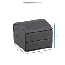 Dome Leatherette Ring Box with outer Bow Box, Splendor Collection Ring Allurepack