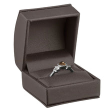 Dome Leatherette Ring Box with outer Bow Box, Splendor Collection Ring Allurepack