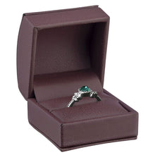 Dome Leatherette Ring Box with outer Bow Box, Splendor Collection Ring Allurepack