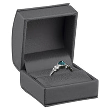 Dome Leatherette Ring Box with outer Bow Box, Splendor Collection Ring Allurepack