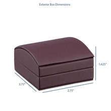 Dome Leatherette T-Bar Earring Box with outer Bow Box, Splendor Collection Earring Allurepack