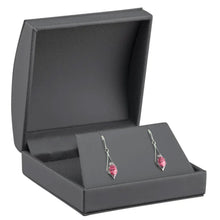 Dome Top Leatherette Large Earring/Pendant Box with outer Bow Box, Splendor Collection Pendant Allurepack