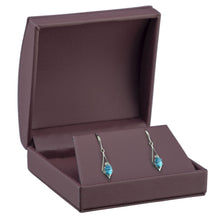 Dome Top Leatherette Large Earring/Pendant Box with outer Bow Box, Splendor Collection Pendant Allurepack
