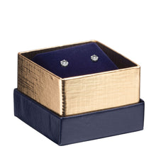 Gold Accented Cardboard Earring Box, Legacy Collection Earring allurepack