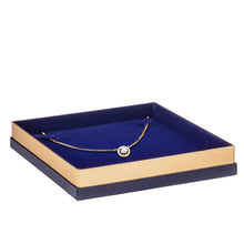 Gold Accented Cardboard Necklace Box, Legacy Collection Necklace allurepack