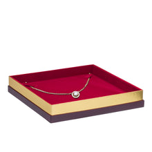 Gold Accented Cardboard Necklace Box, Legacy Collection Necklace allurepack
