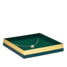 Gold Accented Cardboard Necklace Box, Legacy Collection Necklace allurepack