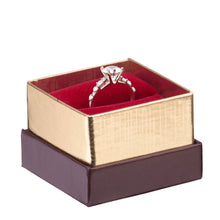 Gold Accented Cardboard Ring Box, Legacy Collection Ring allurepack