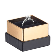 Gold Accented Cardboard Ring Box, Legacy Collection Ring allurepack