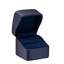 Lien Leather Ring box, Lustre Collection Ring LU10-NB Navy Blue 12 Allurepack