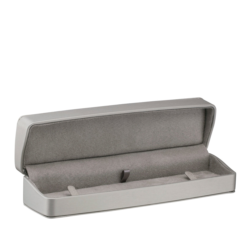 Linea Leatherette Bracelet Box, Lustre Collection Bracelet LU40-GR Steel Grey 12 Allurepack
