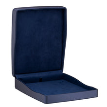 Linea Leatherette Necklace Box, Lustre Collection Necklace LU90-NB Navy Blue 12 Allurepack