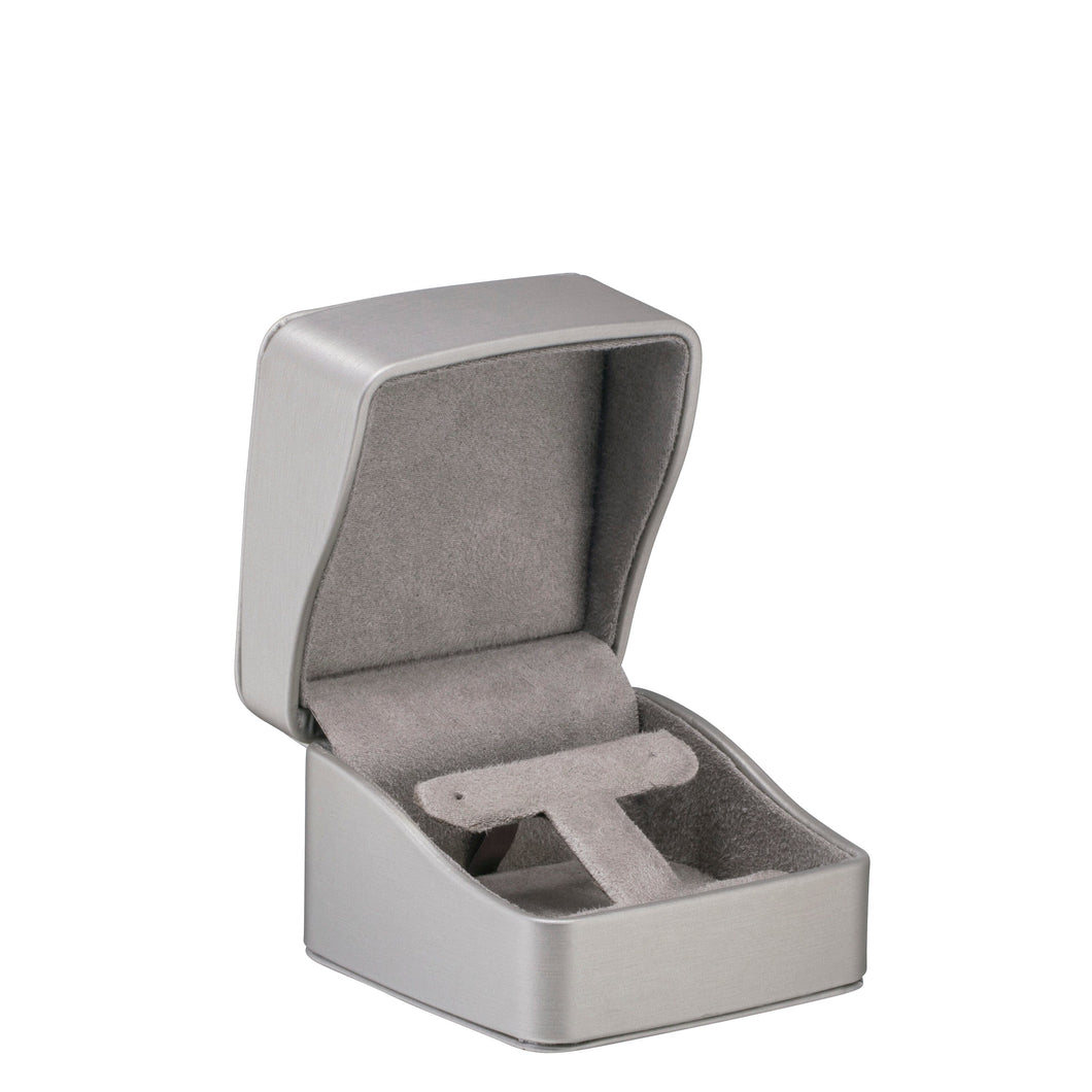Linea Leatherette T-Style Earring Box, Lustre Collection Earring LU25-GR Steel Grey 12 Allurepack