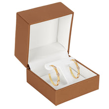 Luxury Leather Large Hoop Earring Box, Opulent Collection Earring allurepack