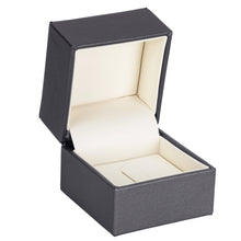 Luxury Leather Ring Clip Box, Opulent Collection Ring OP12-CG Charcoal Grey 12 allurepack