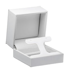 Luxury Leather T-Style Earring Box, Opulent Collection Earring OP25-WT White 12 allurepack