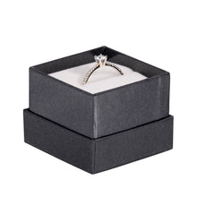 Recycled Cardboard Box With Glossy Inset Ring Box, Pristine Collection Ring Allurepack