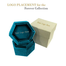 Ribbed Velvet Hexagon Ring Box, Forever Collection Ring Allurepack