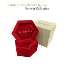 Ribbed Velvet Hexagon Ring Box, Forever Collection Ring Allurepack