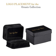 Rich Suede Double Ring Box, Ornate Collection Ring allurepack