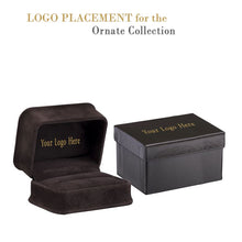 Rich Suede Double Ring Box, Ornate Collection Ring allurepack