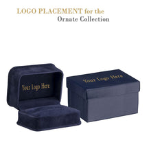 Rich Suede Double Ring Box, Ornate Collection Ring allurepack