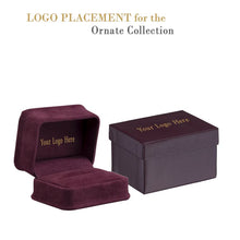 Rich Suede Double Ring Box, Ornate Collection Ring allurepack