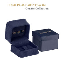 Rich Suede Ring Clip Box, Ornate Collection Ring allurepack