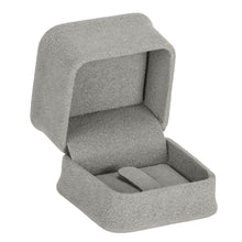 Rich Suede Ring Clip Box, Ornate Collection Ring OR12-GR Grey 12 allurepack