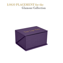 Silk Brushed Paper Double Ring/Hoop Earring/Cufflink Box, Glamour Collection Ring allurepack