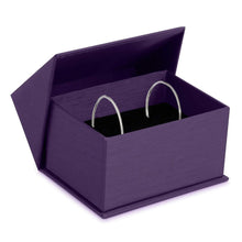 Silk Brushed Paper Double Ring/Hoop Earring/Cufflink Box, Glamour Collection Ring allurepack