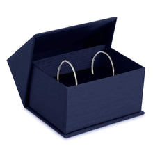 Silk Brushed Paper Double Ring/Hoop Earring/Cufflink Box, Glamour Collection Ring allurepack